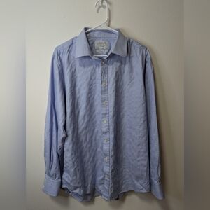 Charles Thyrwitt Blue Checked Long Sleeve Shirt